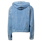 Blue Hooded Denim Jacket